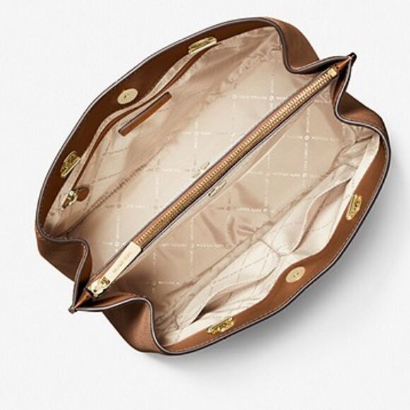 Michael Kors Teagan Large Pebbled Leather Shoulder Bag - Picture 2 of 8